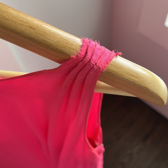 Vintage 1930s shocking pink chiffon cocktail dress. Handmade/couture. Size XS - Picture 11 of 15